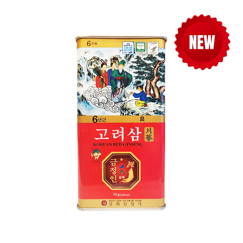 Korean Red Ginseng Sliced Roots (75g/can)