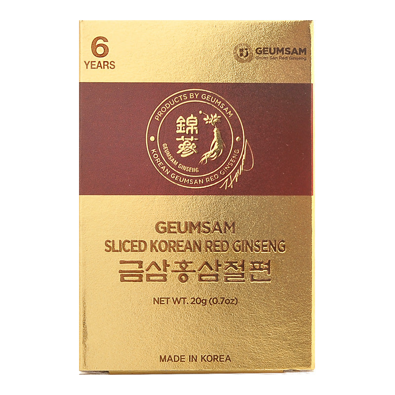 GEUMSAM Sliced Korean Red Ginseng (20g x 5 mini boxes) x 3 boxes